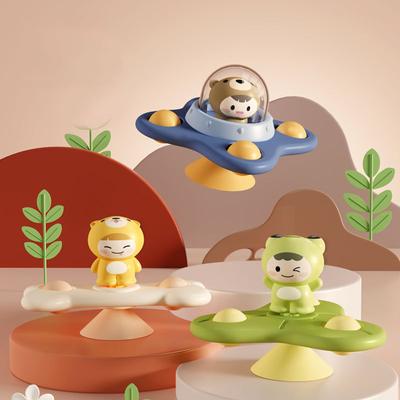 1 шт., присоски, волчок, игрушка для детской игры, прорезыватель для младенцев, снятие стресса, развивающая вращающаяся погремушка, игрушки для ванной для детей