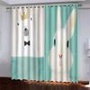 Blackout Curtains 100% Curtain For Kids Room 3D Living Room Curtains Animal Cute Bunny, Curtain Set For Boys Modern 2Pieces