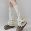 Осенние ажурные вязаные гетры Эстетичные мешковатые гранж гетры Без носка Клеш Длинные гетры Женские носки Уличная одежда