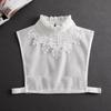Fashion  Front Tie White Fake Collar for Women Stand Detachable Collar Fake Girls Vintage Lace Ladies False Blouse Collar