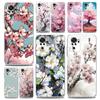 Phone Case For Xiaomi Redmi Note 13 12 5G 9S 9 8 10 11 Pro Plus 4G 9T 13C 12C10C 9C 9A 7 Clear Cover Cherry Blossom Tree