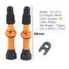 2Pcs Tire Nozzle Cap 40/60Mm Bike Tubeless Valve F/V Presta Cnc Machined Anodized  Road Bicycle Tire Valves Tubeless