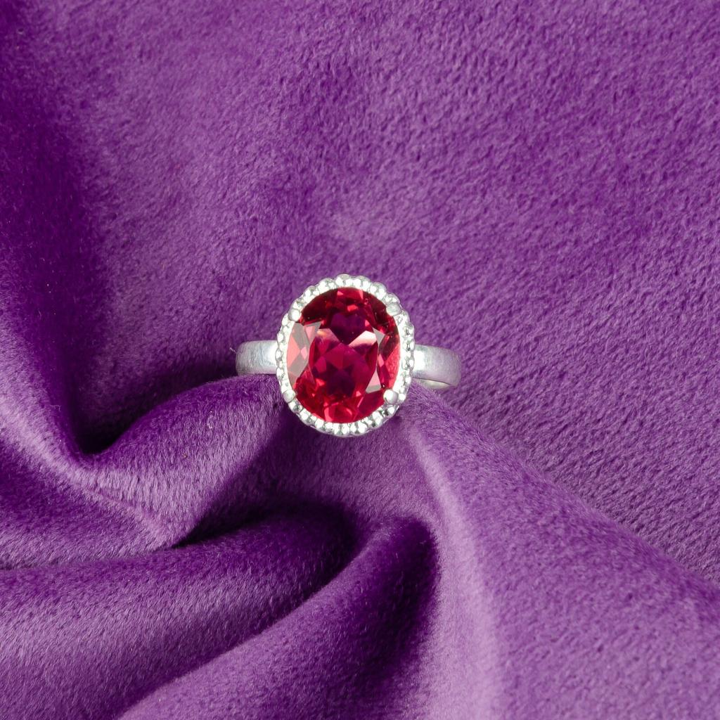 Драгоценный камень Розовый Турмалин Ювелирные изделия из стерлингового серебра 925 ручной работы Кольцо для женщин RR-28-20