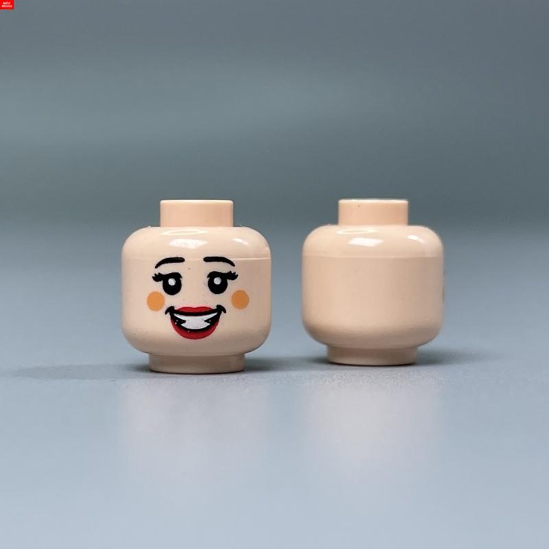 9 шт. Кубики MOC 8034 8046 Традиционное выражение лица: улыбка, смех 4 см Фигурка Лицо Печатная Голова Собранные Строительные Кирпичики Игрушки для Детей