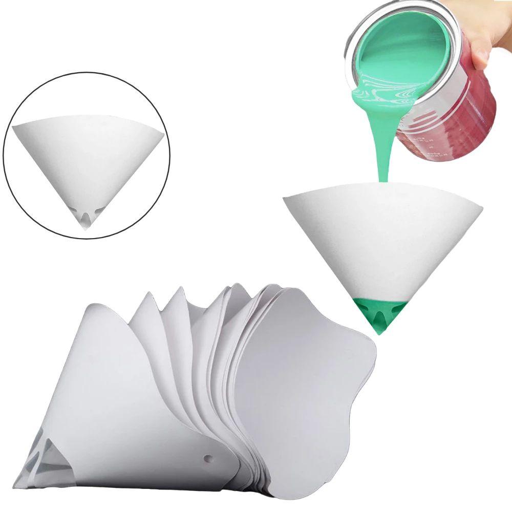 Net Conical 100 Mesh Paint Filter Funnel Paper Paint Filter Purifying Straining Cup Paper Funnels