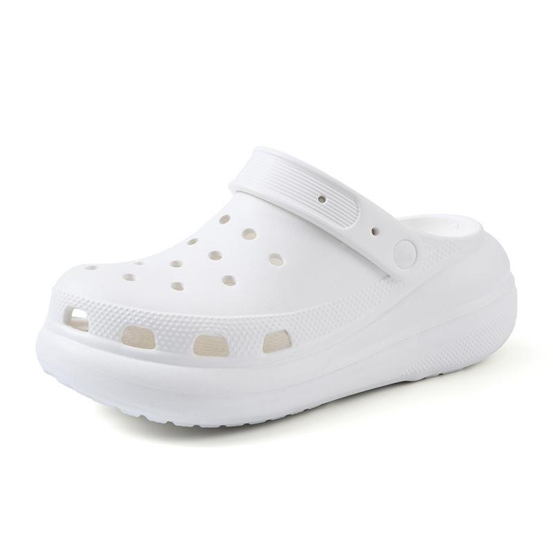 Туфли с дырочками женские новые летние нескользящие универсальные с закрытым носком EVA для улицы дышащие не пахнущие ноги пляжные мужские