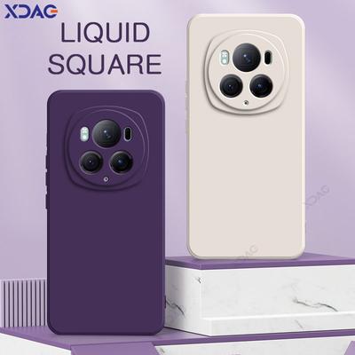 Квадратные жидкие силиконовые чехлы для телефонов Honor Magic 6 Pro Ultimate 5G Global Soft Camera Защитная задняя крышка Magic6 6Pro Shell