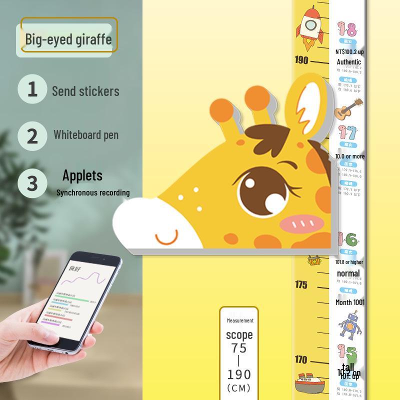 3D Giraffe EVA Magnetic Height Chart for Children's Room