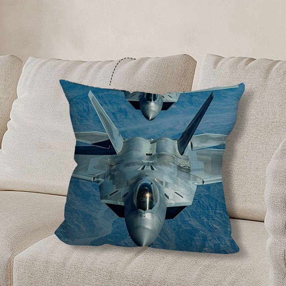F-F35 Истребители F22 Наволочка Наволочка против пылевых клещей Невидимая молния шелковистый короткий плюш Чехол на подушку для дивана