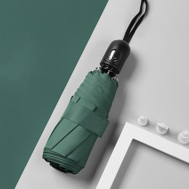 Colorful Mini Umbrella Rain Portable Automatic Umbrella Women Five Folding Sun Umbrella Kids Anti UV Travel Parasol Windproof