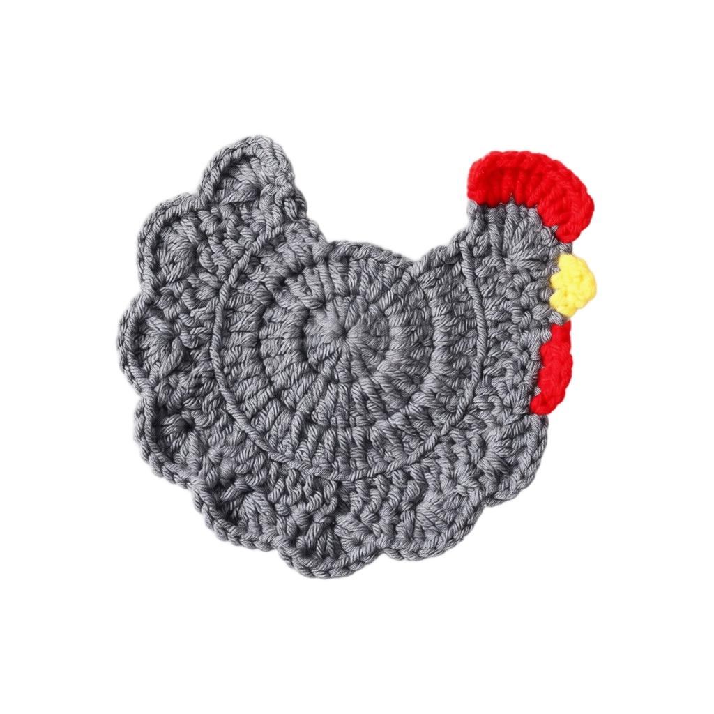 Handmade Crochet Animal Shaped Coaster for Cups and Mugs Decorative Knitted Table Mat for Home Office Kitchen Use
