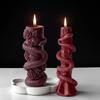 Силиконовые формы для цилиндрических свечей с тиснением под змеиную кожу, силиконовые формы для столбовых свечей для эпоксидной смолы, свечей, мыла, украшения дома