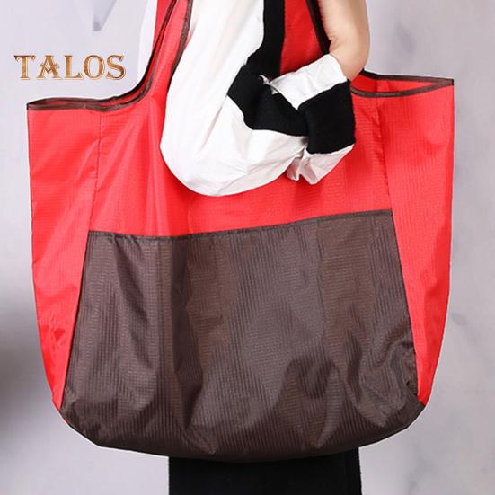 Складная сумка для покупок, многоразовая дорожная сумка для продуктов, усиленные швы, прочные ручки, вместительная сумка через плечо