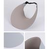 Simple Foldable Traceless Sun Hat UV Protection Empty Top Seamless Visor Cap Adjustable Large Brim Women Sun Hat Holiday