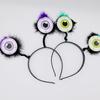 Halloween Scary Eyeball Headband with Big Plush Shapes Exaggerated Decorative Hair Hoop Party Accessories