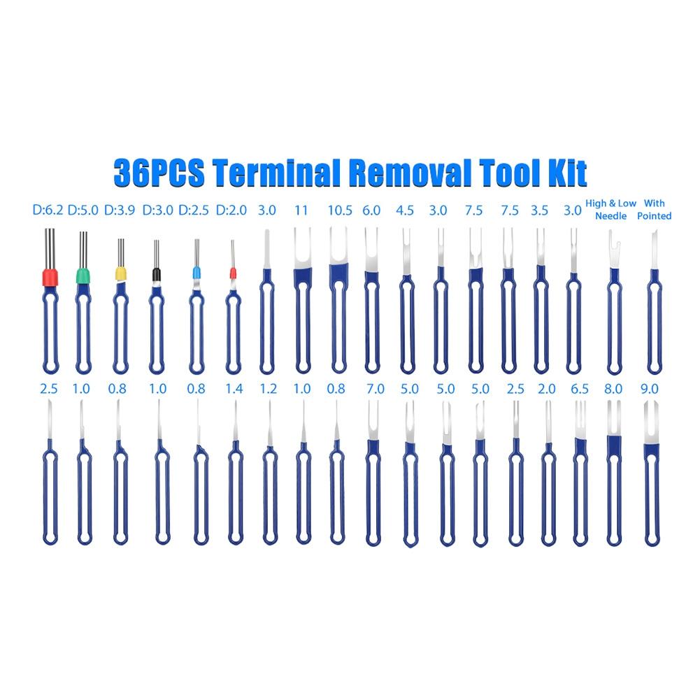 Набор инструментов для снятия клемм из 36 предметов Инструмент для снятия штифтов Снятие штифтов электрического разъема
