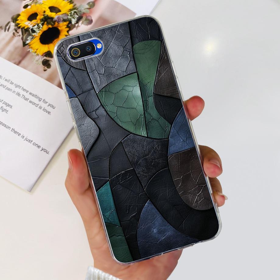 Luxuly Clear Silicone Back Cover For Oppo A1k A12e A3s A5 AX5 Case Realme C2 C1 Bumper Fundas Soft TPU Women Fashion Rose Flower