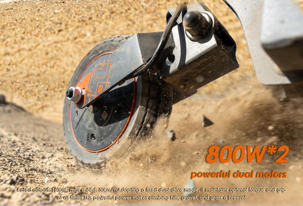 Электросамокат KUKIRIN G2 ULTRA 800 Вт*2 Мотор Аккумулятор 48 В 18 Ач 10-дюймовые шины Максимальная скорость 50 км/ч Максимальный запас хода 55 км