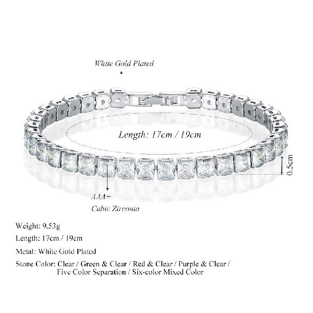 4 мм кубический цирконий теннисные браслеты для женщин Iced Out цепочка серебряный цвет браслет мужской циркон браслет CZ Pulseras