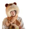 Новая шапка и шарф Капибара Два в одном Зимняя уличная защита от холода Плюшевая шапка и шарф Набор из двух предметов