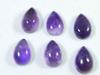 21Cts. Натуральный аметист грушевидный кристалл кабошон драгоценный камень 06 шт. лот 08X12MM RQ-1769