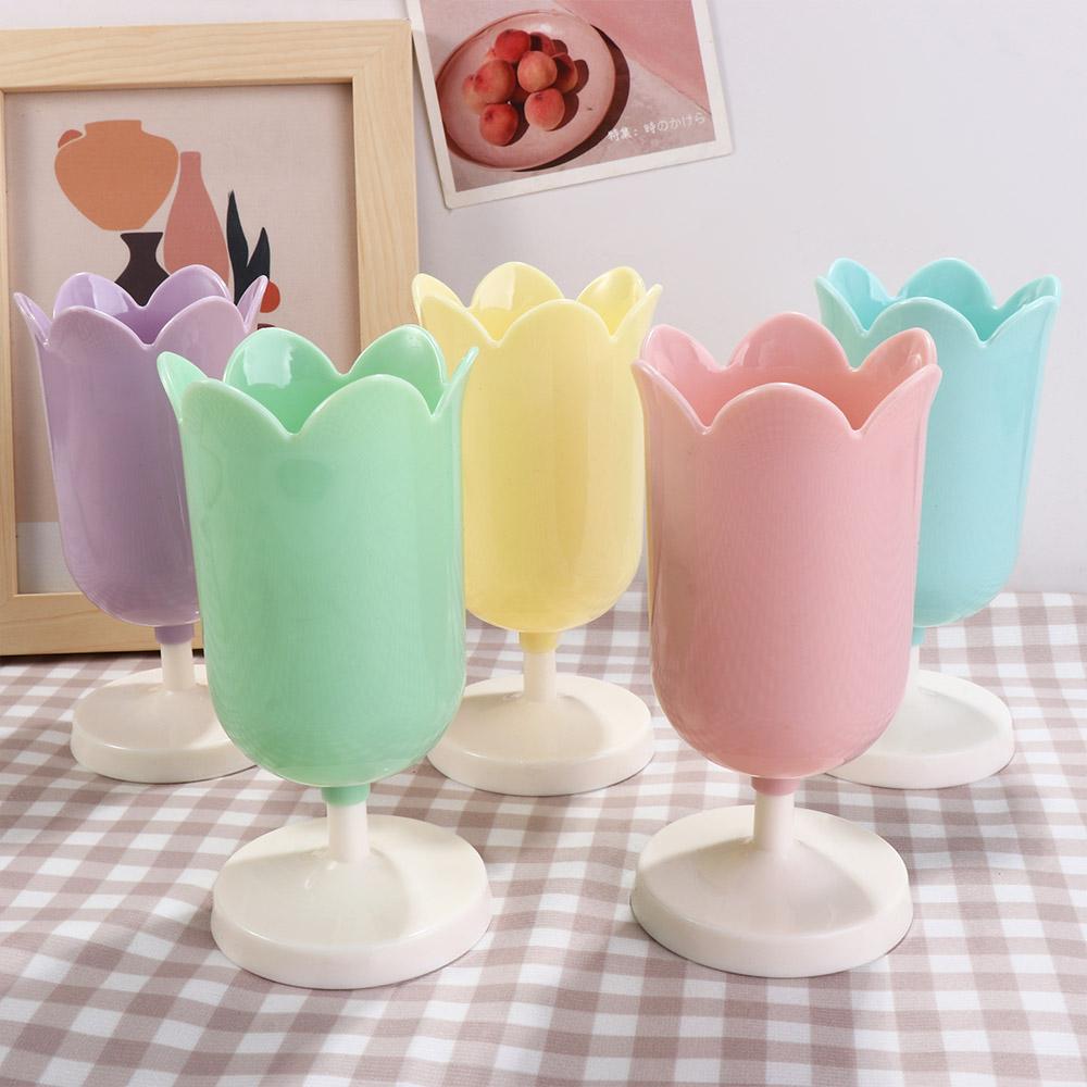 Brush Pencil Stand Case Tulip Pen Holder Stationery Organizer Desktop Decoration Mini Makeup Box