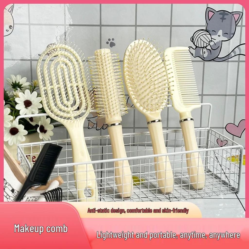 Антистатическая массажная расческа с воздушной подушкой для женщин - Пышная укладка, Распутывание, Портативная, Подходит для влажных/сухих волос