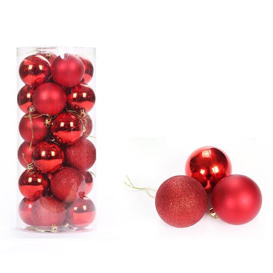 24Pcs Christmas Ball Create Atmosphere Ornaments Eye-catching Xmas Decoration Festive Beautiful Christmas Balls