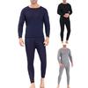 1 комплект мужского зимнего термобелья, утепленный, облегающий, удобный, прочный тканевый топ, брючный костюм