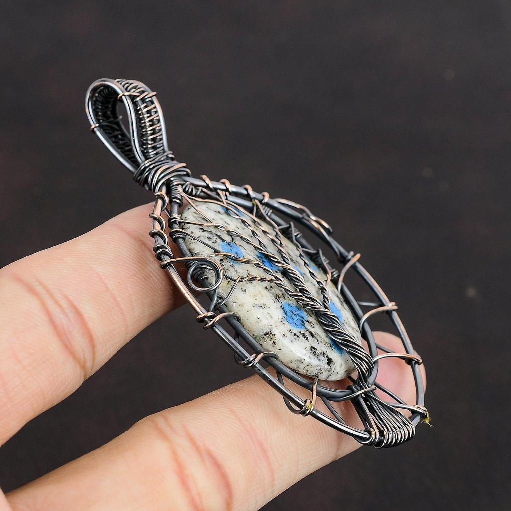 Tree Of Life K2 Jasper Copper Wire Wrapped Pendant Copper Jewelry Handmade Gemstone Pendant Tree Of Life Jewelry Wrapped Pendant For Gift