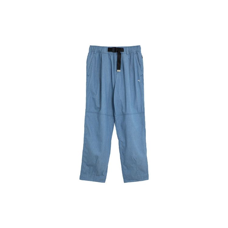 Puma Тканые брюки Navy Pack, однотонные тканые брюки со шнурком и средней талией, повседневные брюки унисекс, темно-синий цвет 623262-56