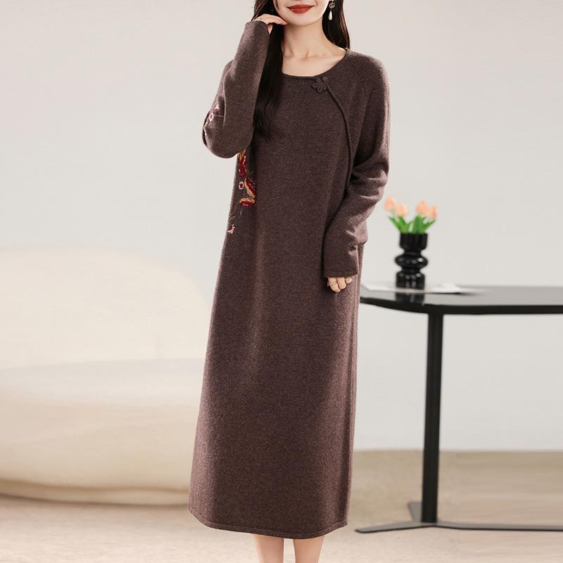 Женское кашемировое платье Qinghe кашемир 30% кашемир 70% шерсть осенне-зимняя кашемировая юбка мягкая и теплая