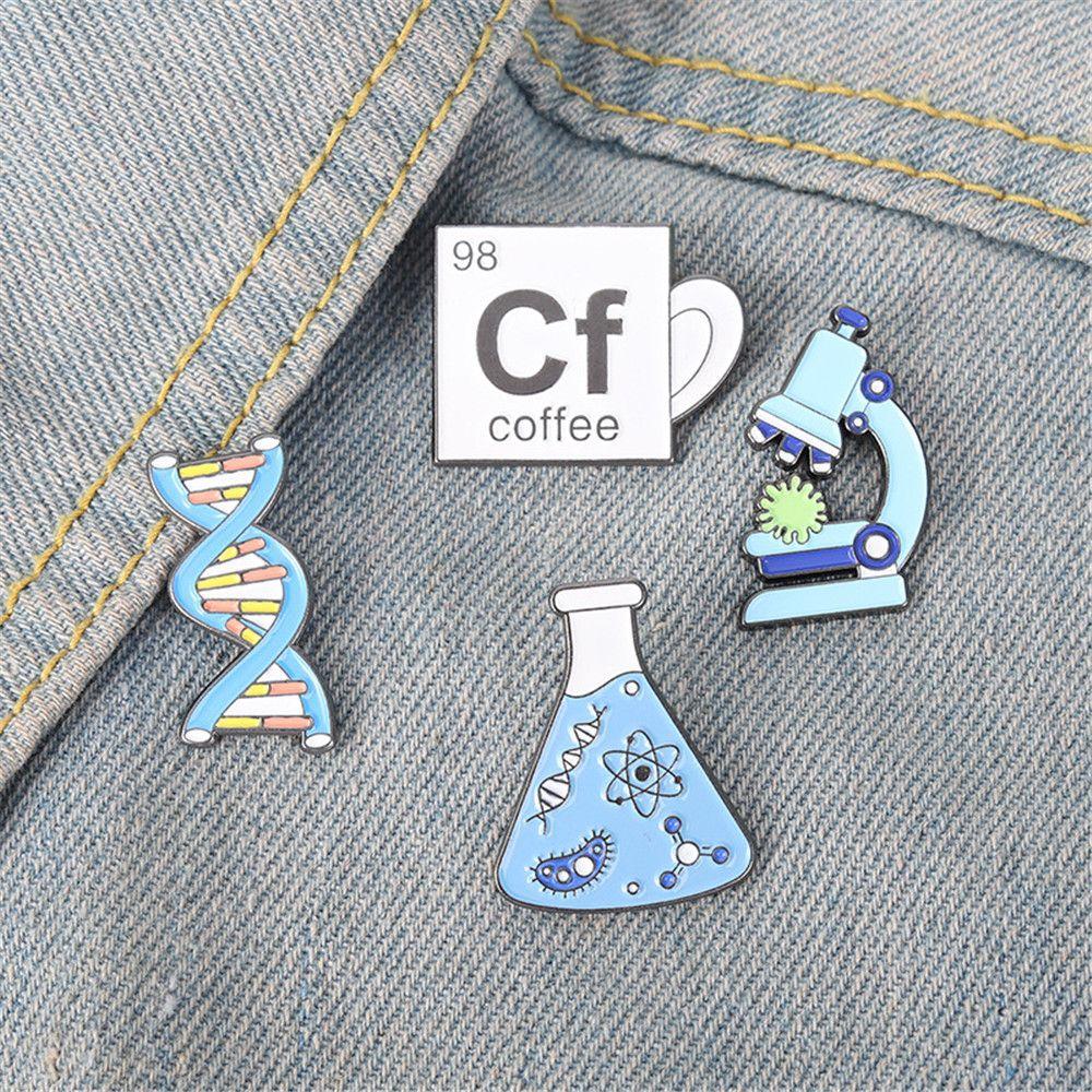 Science Teacher Gift Beaker Chemical Molecular Brooches Science Badges Enamel Pin