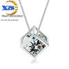 Korean Version Love Cube Diamond Zircon Pendant Necklace for Women