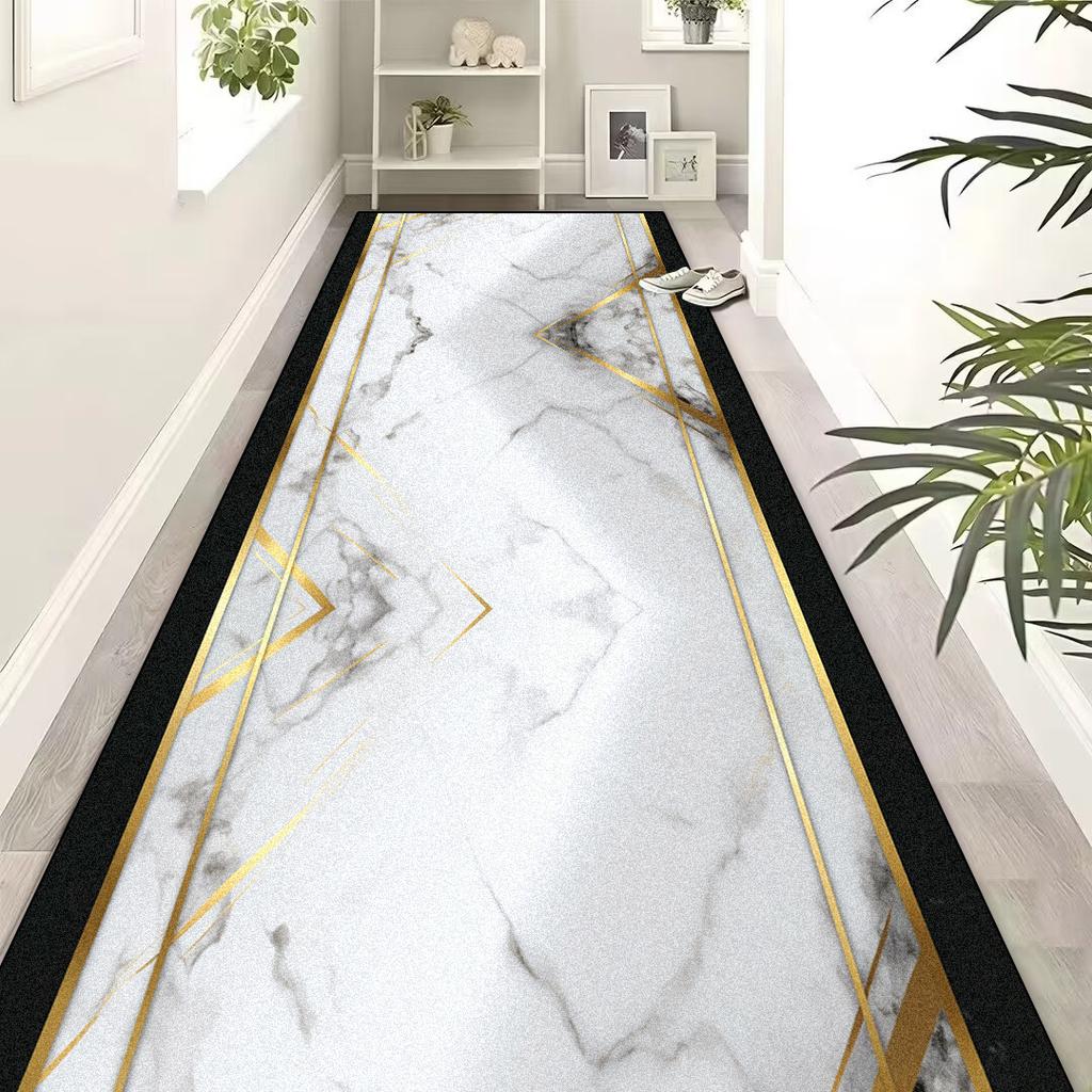 Европейская роскошь Черное золото Ковровые дорожки для коридора Ковер для холла отеля Лестница Нескользящие ковры для прохода Коврики для пола для прихожей офисного помещения