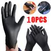 10PC Nitrile Disposable Gloves Waterproof Food Grade Black Home Kitchen Laboratory Cleaning Gloves Cooking Car Repairing Gloves