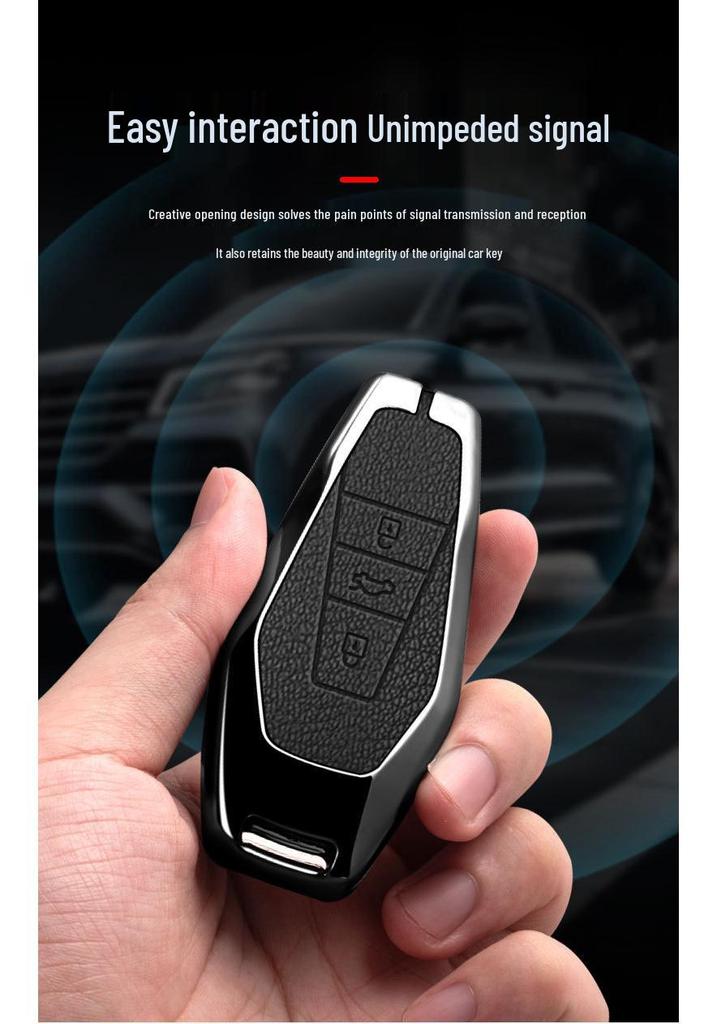 Чехол для ключей для Chery iCAR 03t Long Range EQ7 2025 года - Унисекс, Полностью закрывающийся, Ракушка с пряжкой