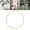 Rings Hoops, Wooden Bamboo Floral Hoop Craft Rings, Stitch Hoops for Projects - 23cm