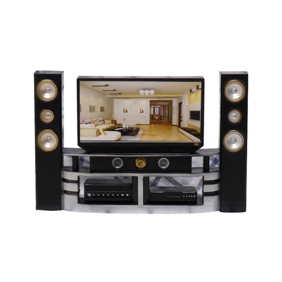 Miniature TV Speaker Appliance Set Kids Pretend Play Toy Dollhouse Accessory