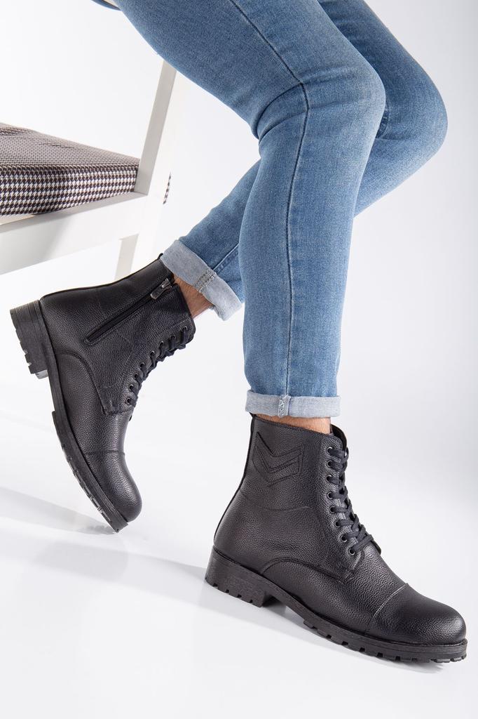 Men's Fashion Waterproof Thick Heeled Booties Bootie Black Daily Cold And Waterproof Unisex Comfortable Boots Boots Shoes