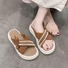 thick-soled fairy style with skirt sandals women's soft-soled sports beach shoes 2025 new slippers women's summer wear