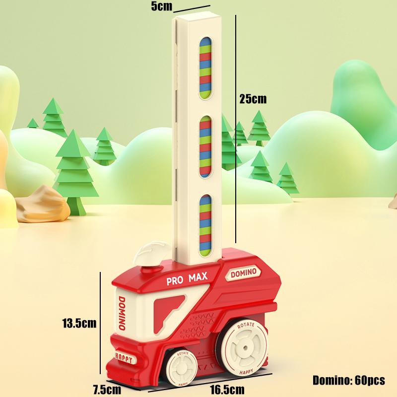 Автоматический укладчик домино Электрический поезд Интеллектуальные развивающие игрушки Сделай сам Набор разноцветных домино Игра для детей Головоломка Подарок