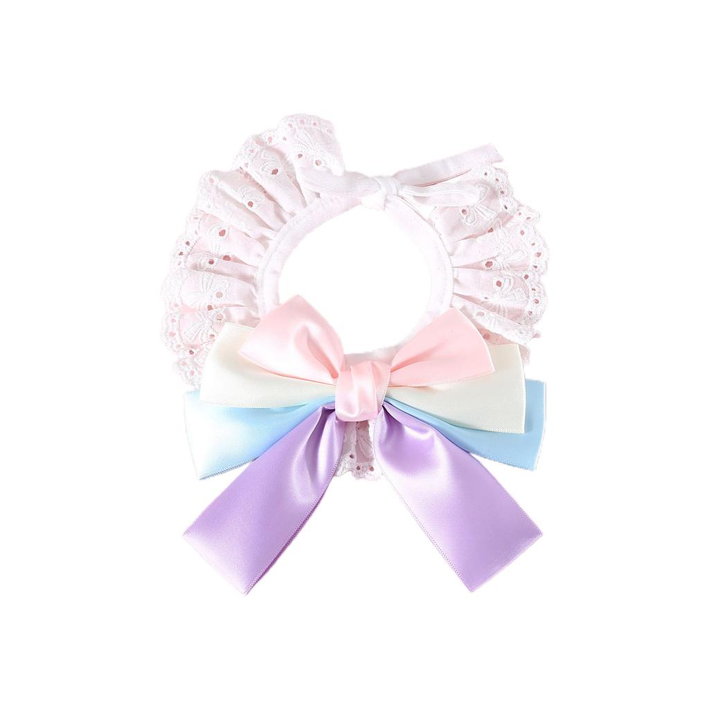 Кружевной ошейник-бантик для кошек и собак, модный галстук, праздничный галстук для домашних животных, костюмный ошейник, регулируемый галстук для домашних животных