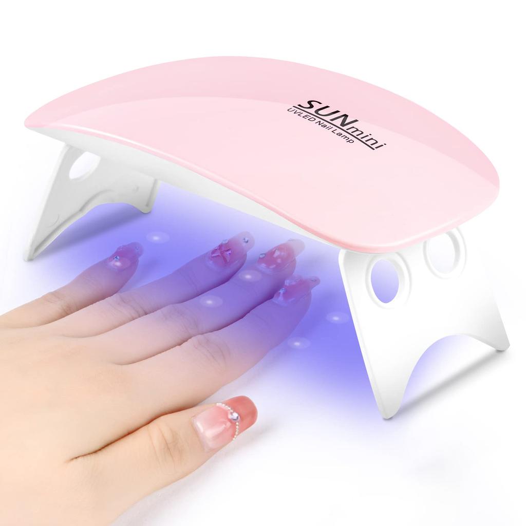 LINMANDA Mini Nail Dryer Lamp 6W LED UV Portable Nail Dryer Curing Lamp Light for Gel Based Polish with 60s/120s Timer Setting