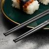5 пар семейных палочек для повседневного использования, набор палочек для еды в китайском стиле, роскошные черные палочки для еды из сплава, нескользящие палочки для еды, бытовые столовые приборы
