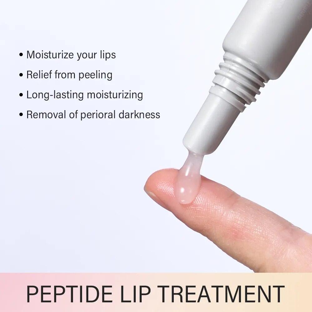 Moisturizing Peptide Lip Treatment Lip Mask Gel Remove Dead Skin Lipstick Base Lip Cream Lip Care 10ml