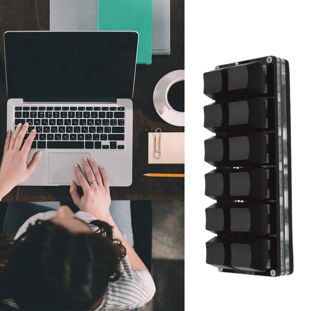 Black Red Axis 12 Keys Small Keyboard Mini Keyboard Copy Key Custom SayoDevice Shortcuts One Pa S3Y5
