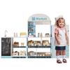 Children's Play Shop Toy, Educational Toy for Children from 3 Years, Wood + Plastic, Blue, 30x155x