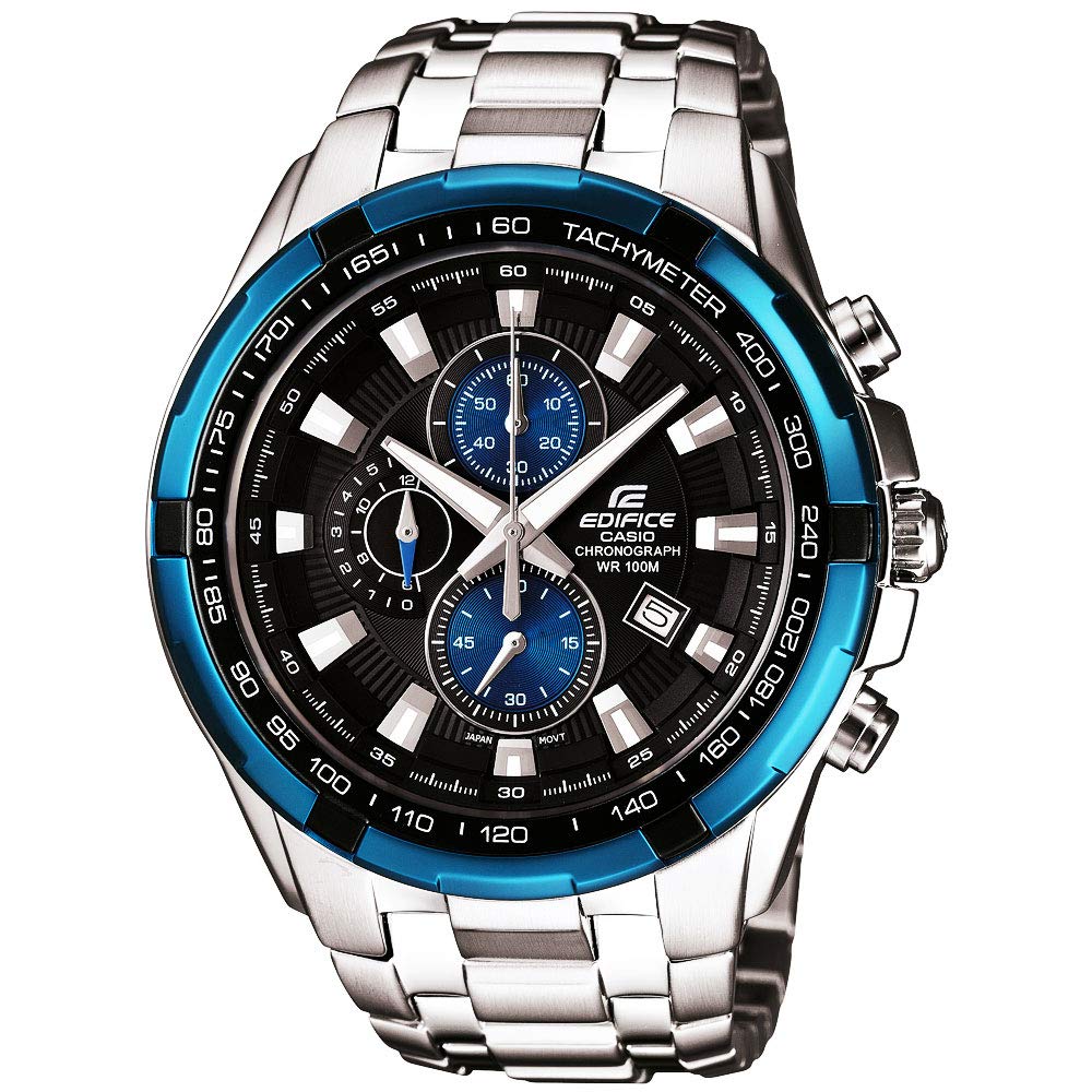 Часы Casio Edifice Хронограф 100 м Водонепроницаемость с Салфеткой из Микрофибры 13x13 см EF-539D-1A2VUDF, Устойчивые, (Импортный)