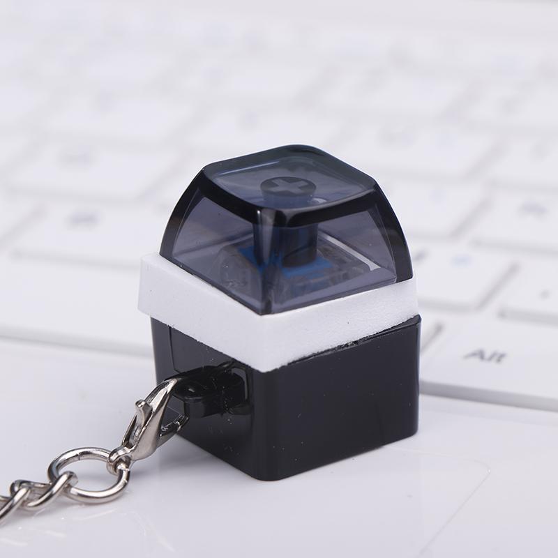 Mechanical Switch Keychain With Led Light Keyboard Key Chain Fidget Toy Keycap Stress Relief Novelty Toys Fidget Button Keyring